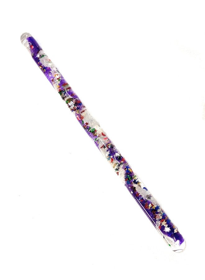 STAR MAGIC Experience Enchanting Motion Jumbo Spiral Glitter Wand Sparkling Glitter Action Sensory Toy for Kids and Adults Talking Stick Mesmerizing Visuals for Parties and Events!(Purple/White) - Image 2